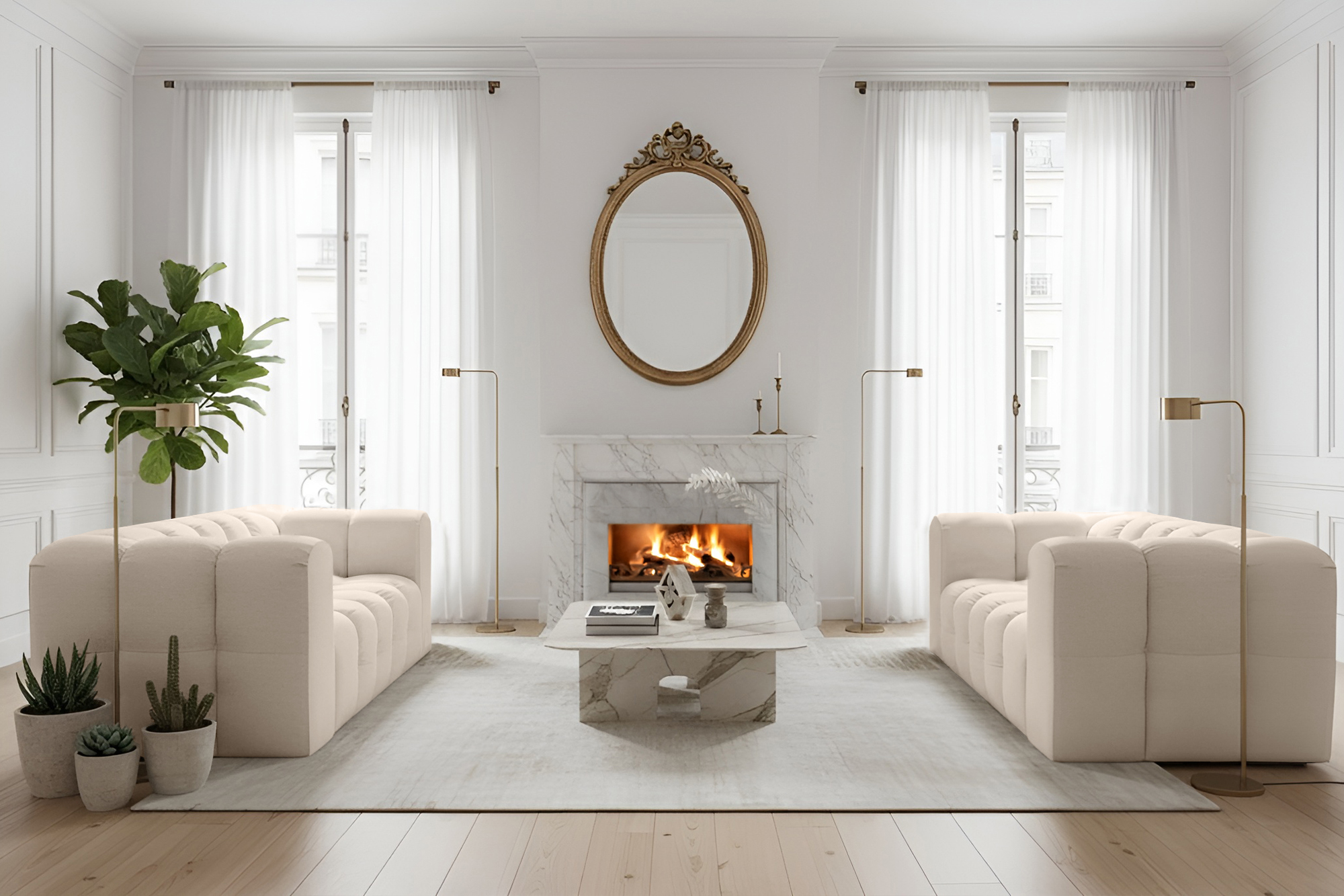 Baloo 2-Sitzer Set Sofas Beige 